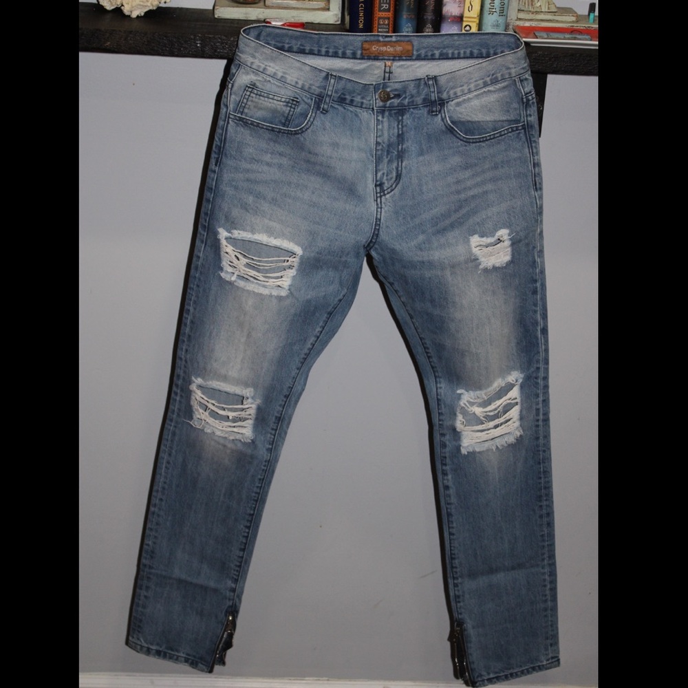 Distressed Denim Pants